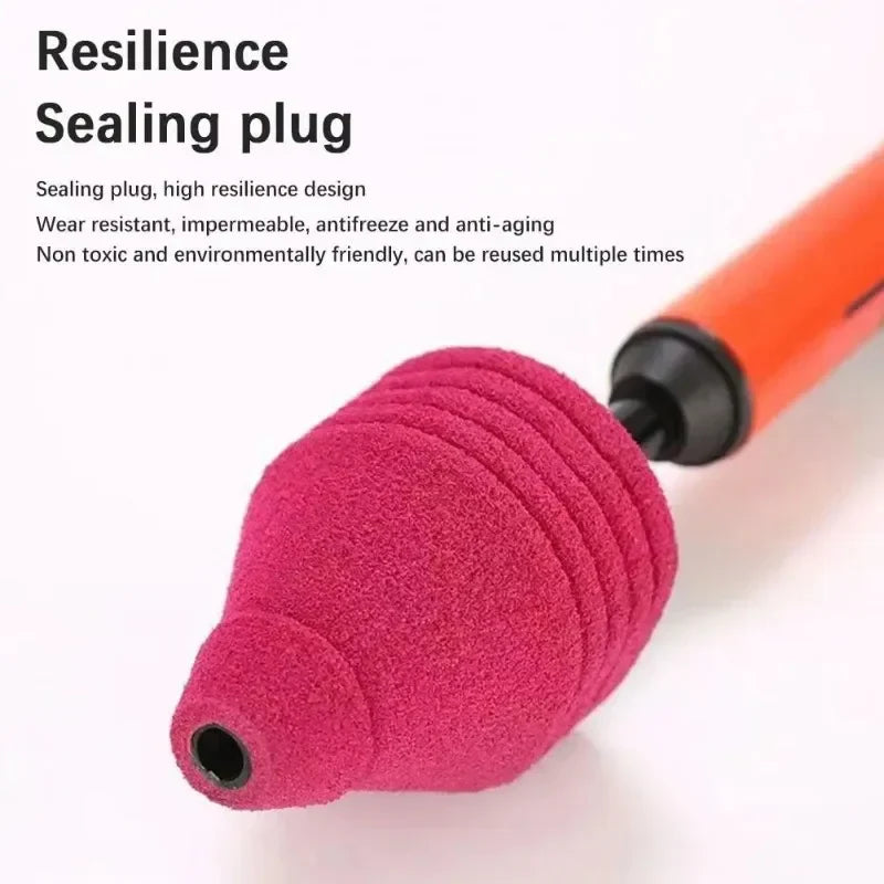 Toilet & Drain Plunger Air-Powered 120 Psi Stainless Steel