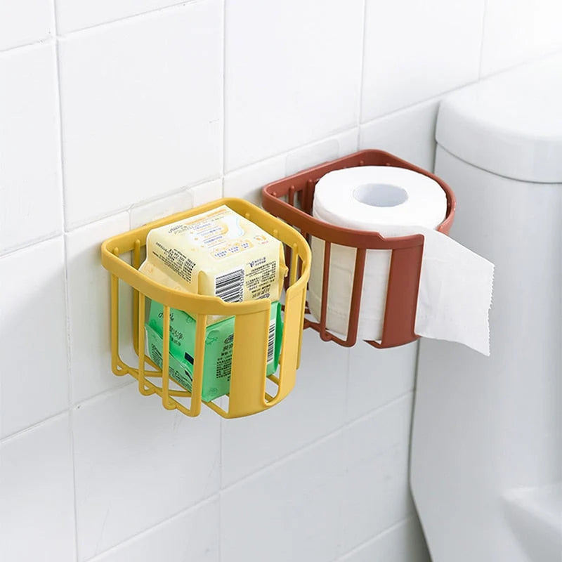 Toilet Paper Holder Enclosed Storage Holds 4 Rolls
