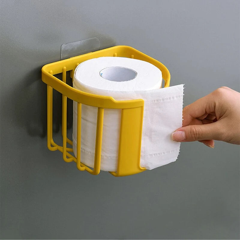 Toilet Paper Holder Enclosed Storage Holds 4 Rolls