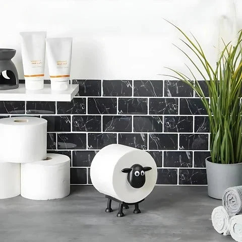 Toilet Paper Holder Sheep-Shaped Vertical Stack