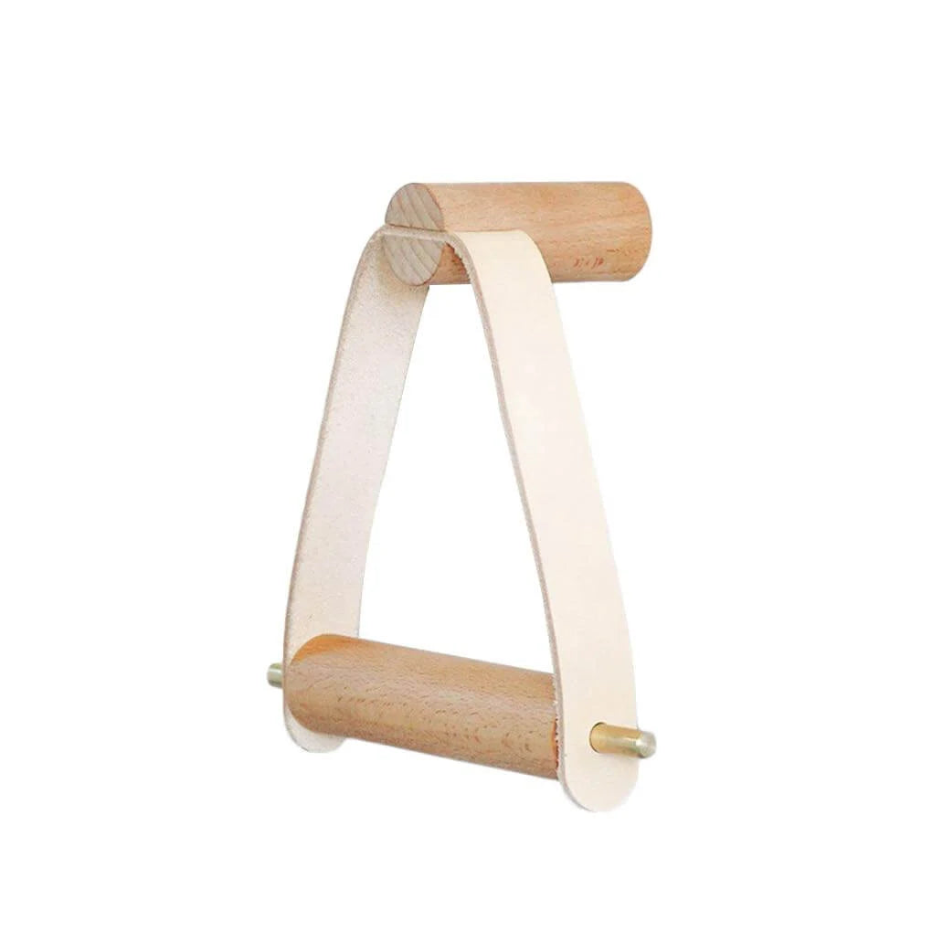 Toilet Paper Holder Wooden Wall-Mounted Space-Saving