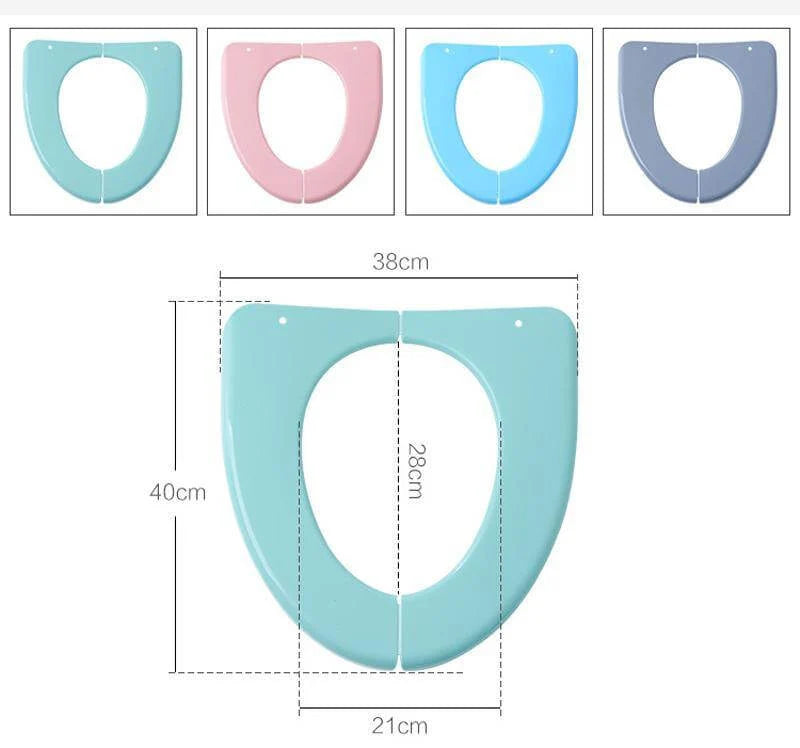 Toilet Seat Cover Portable Waterproof Round & Elongated Fit