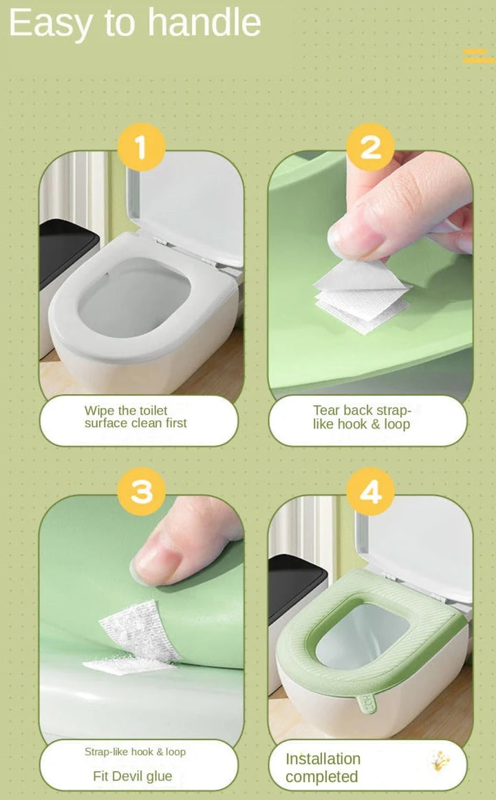 Toilet Seat Lifter Handle Hands-Free Waterproof EVA Reusable