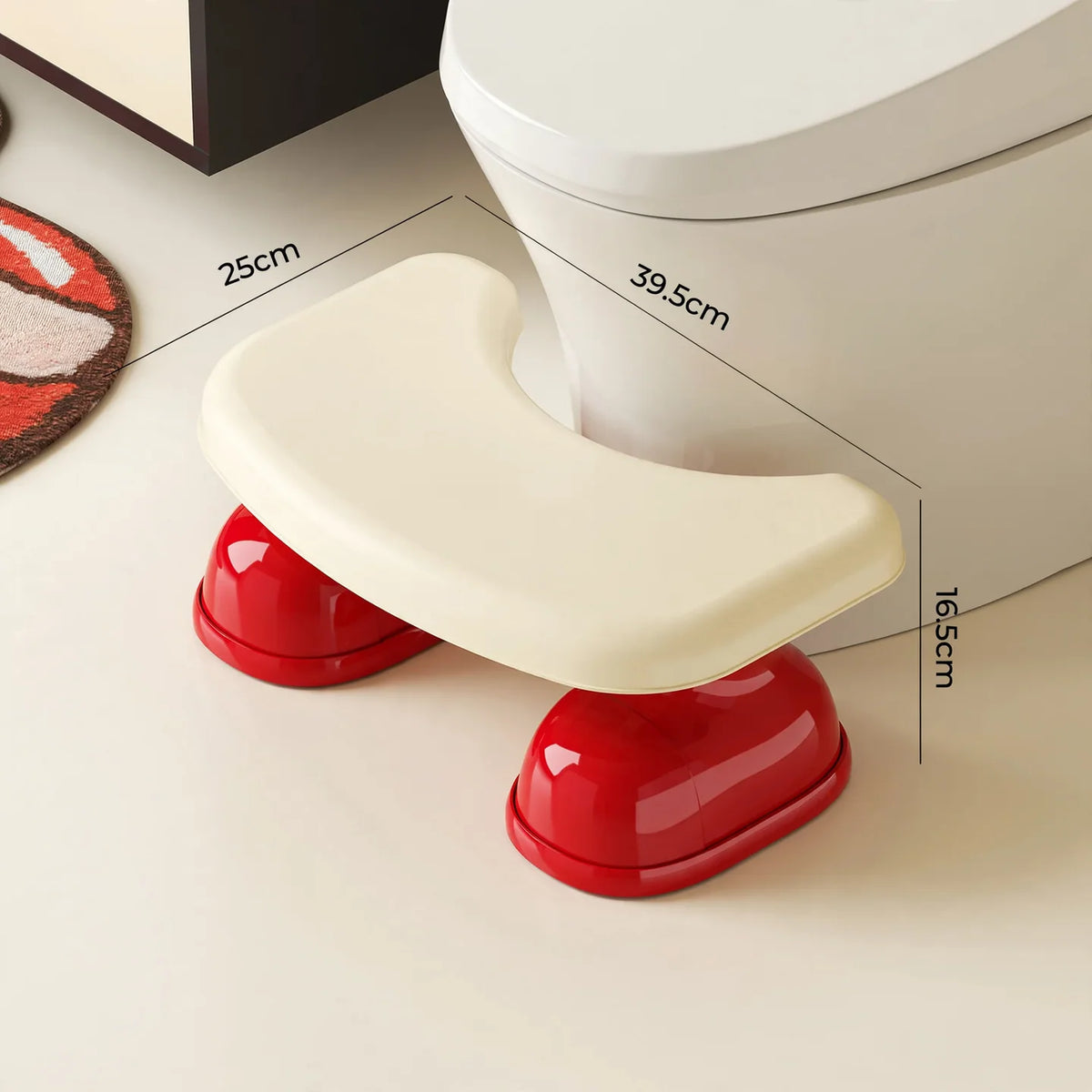 Toilet Stool Ergonomic Posture Support Space-Saving