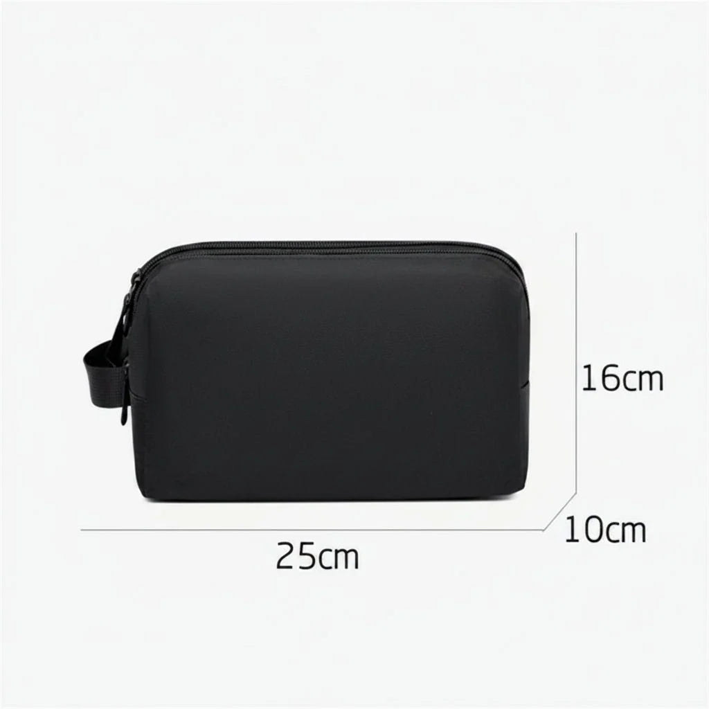 Toiletry Bag Water-Repellent Double Zipper Multiple Pockets