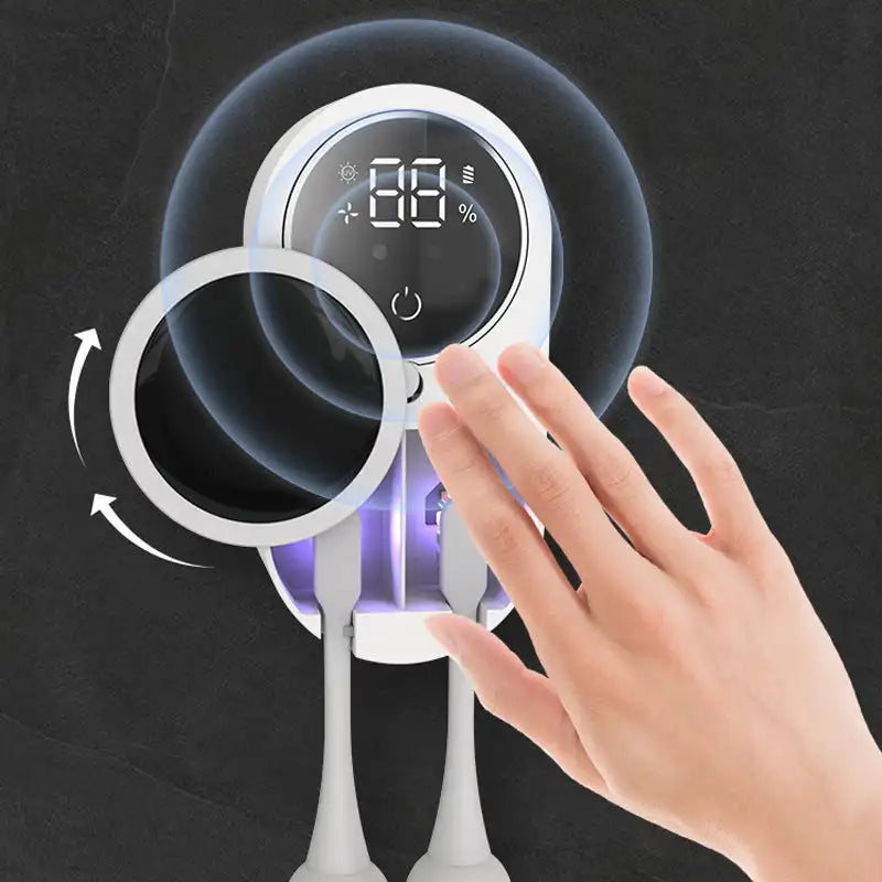 Toothbrush Holder Wall-Mounted UV Sanitizer Touchless Sensor