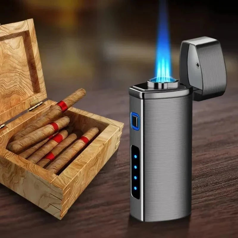 Torch Lighter Triple-Jet Touch-Activated USB Rechargeable