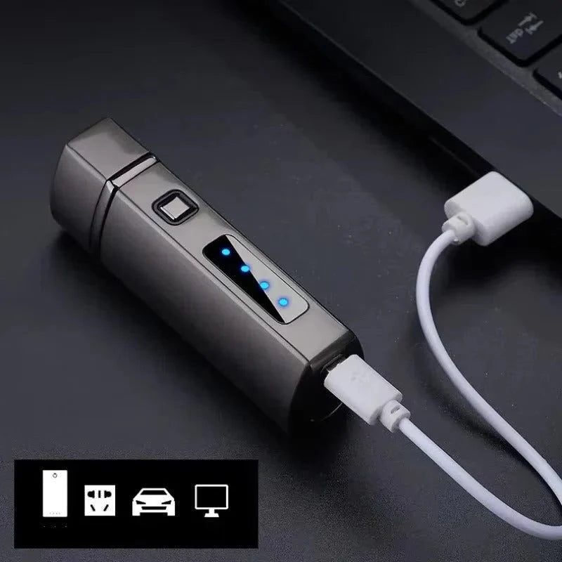 Torch Lighter Triple-Jet Touch-Activated USB Rechargeable