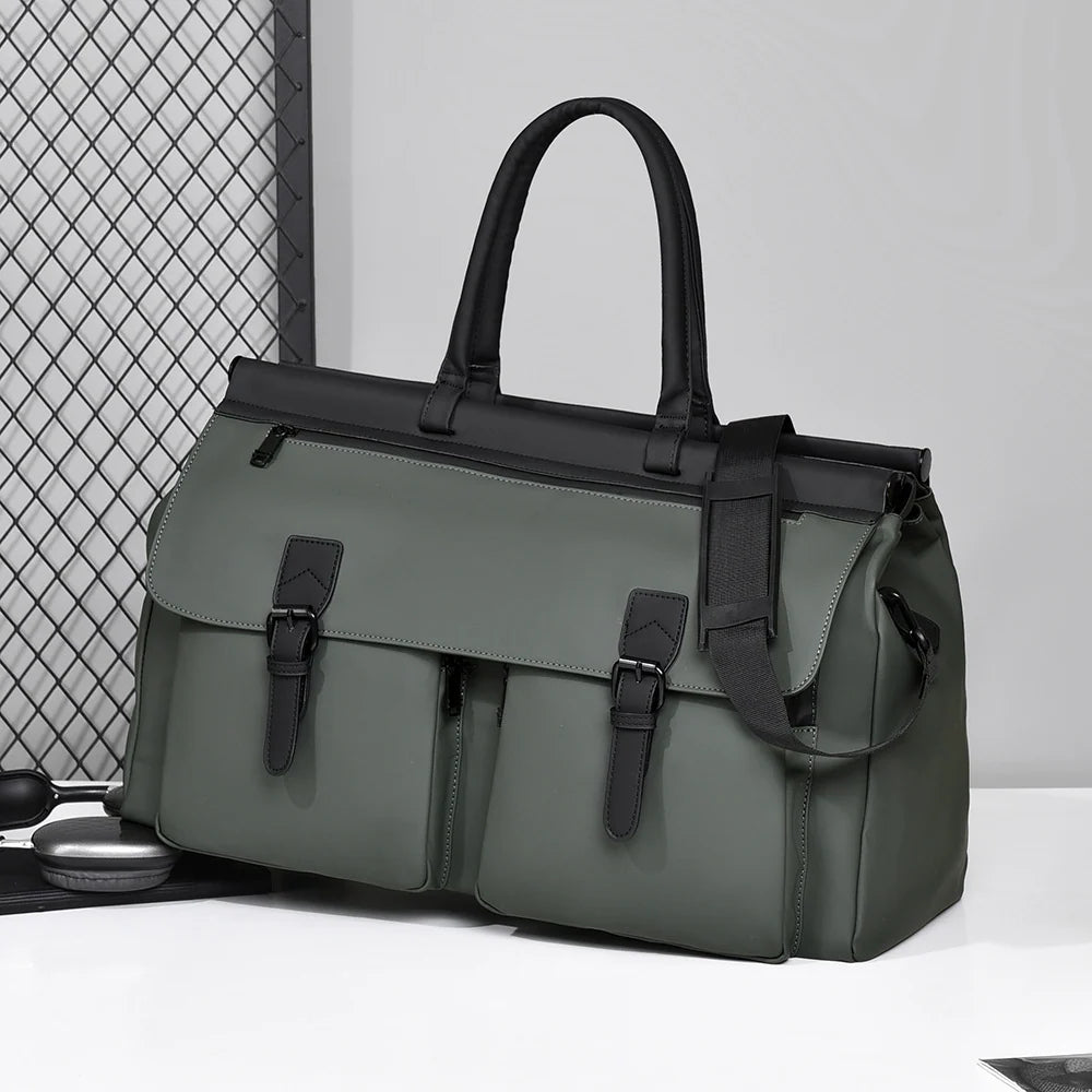 Tote Bag Multiple Compartments Weather-Resistant Adjustable Shoulder Strap