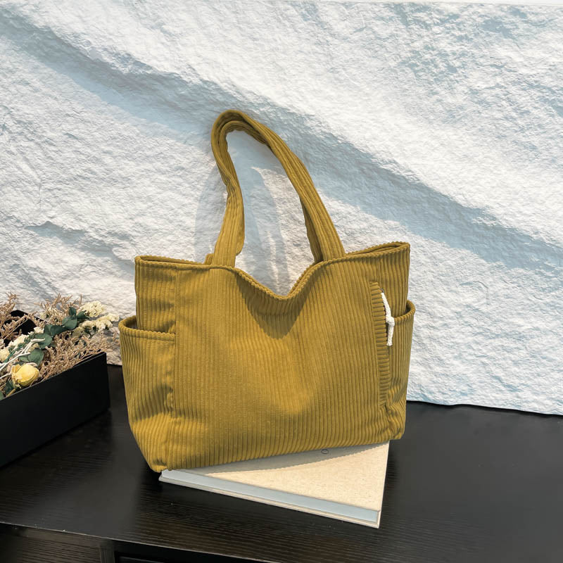 Tote Bag Textured Fabric Spacious Interior Multiple Pockets