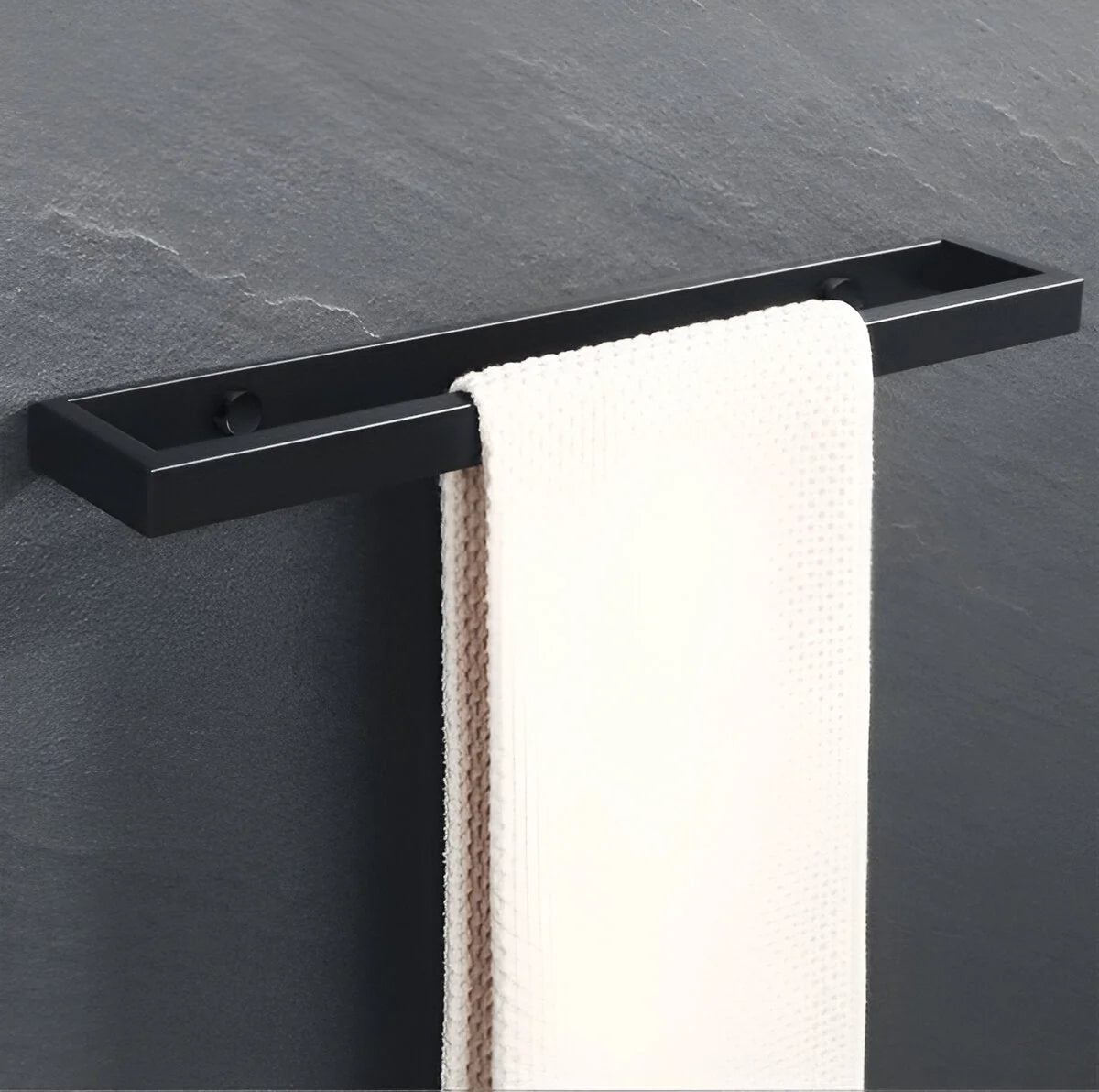 Towel Holder Wall-Mounted Stainless Steel Matte Black