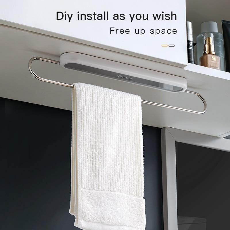 Towel Rack Wall-Mounted Foldable Space-Saving One Bar