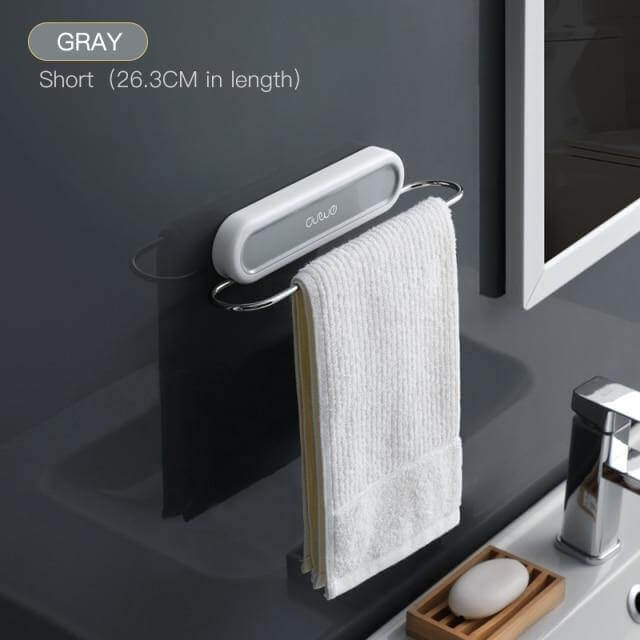 Towel Rack Wall-Mounted Foldable Space-Saving One Bar