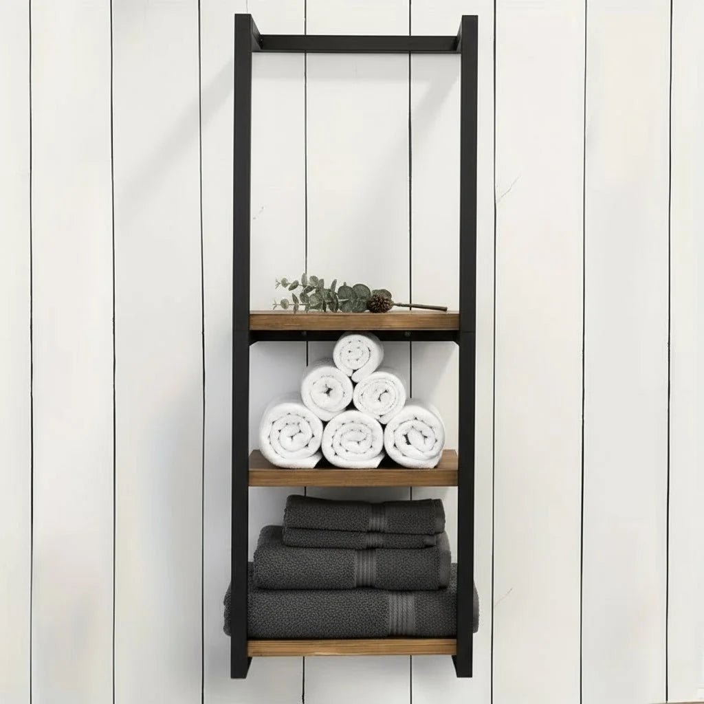 Towel Rack Wall-Mounted Stainless Steel Rust-Resistant Space-Saving
