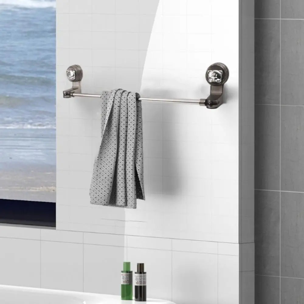 Towel Storage Rack Adjustable Suction Mount Rust-Resistant