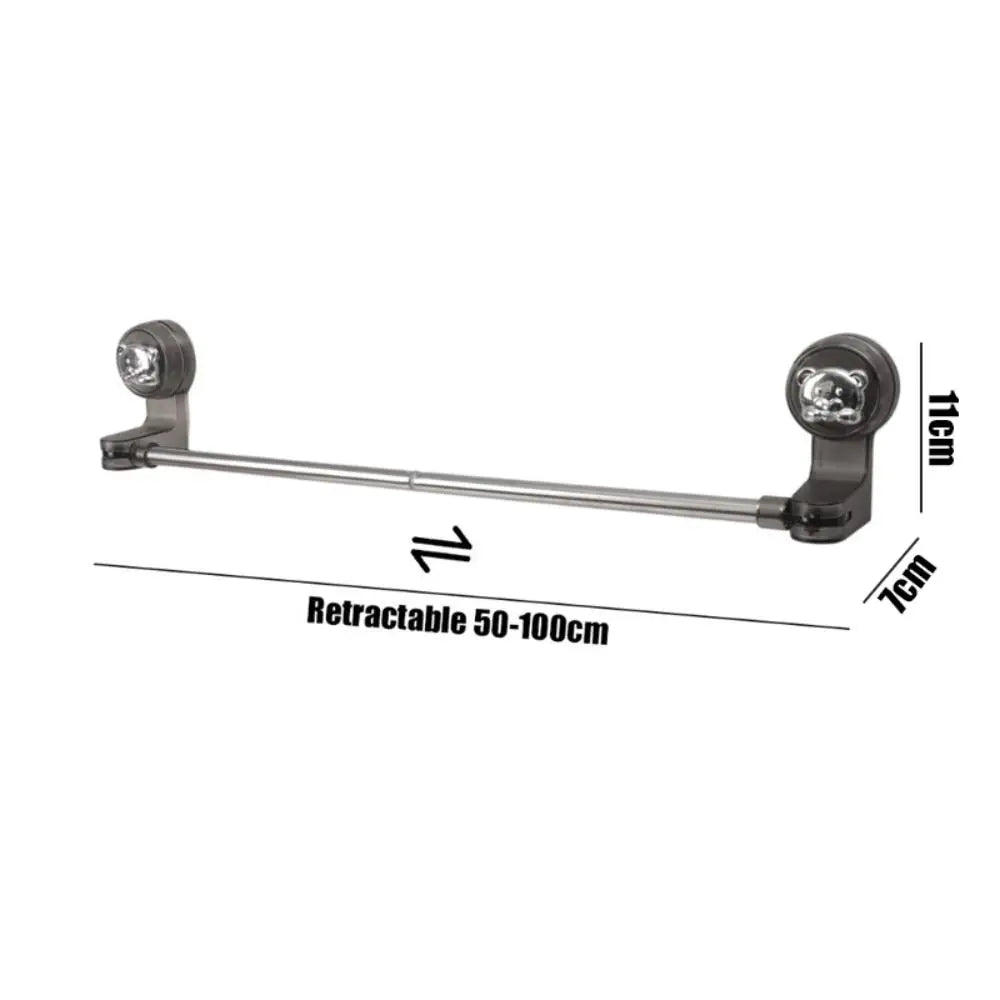 Towel Storage Rack Adjustable Suction Mount Rust-Resistant
