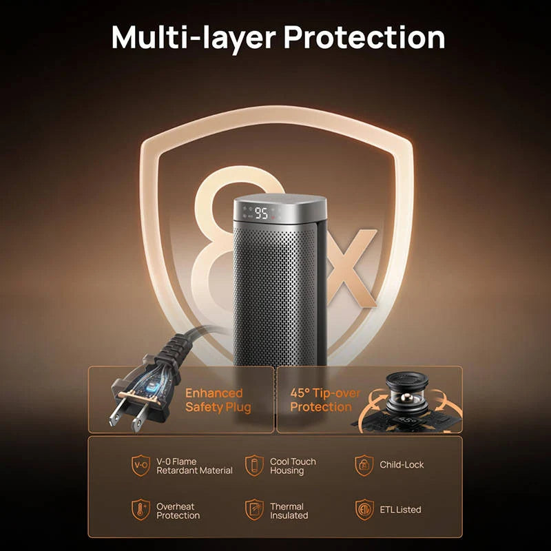 Tower Heater 1500W Remote & Touch Control
