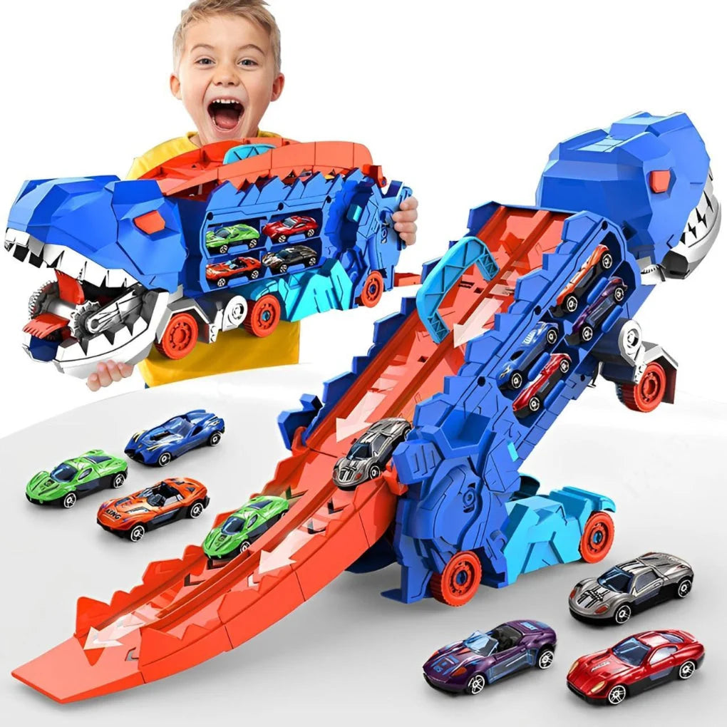 Toy Truck 3-in-1 Transforming Dino Holds 18 Cars