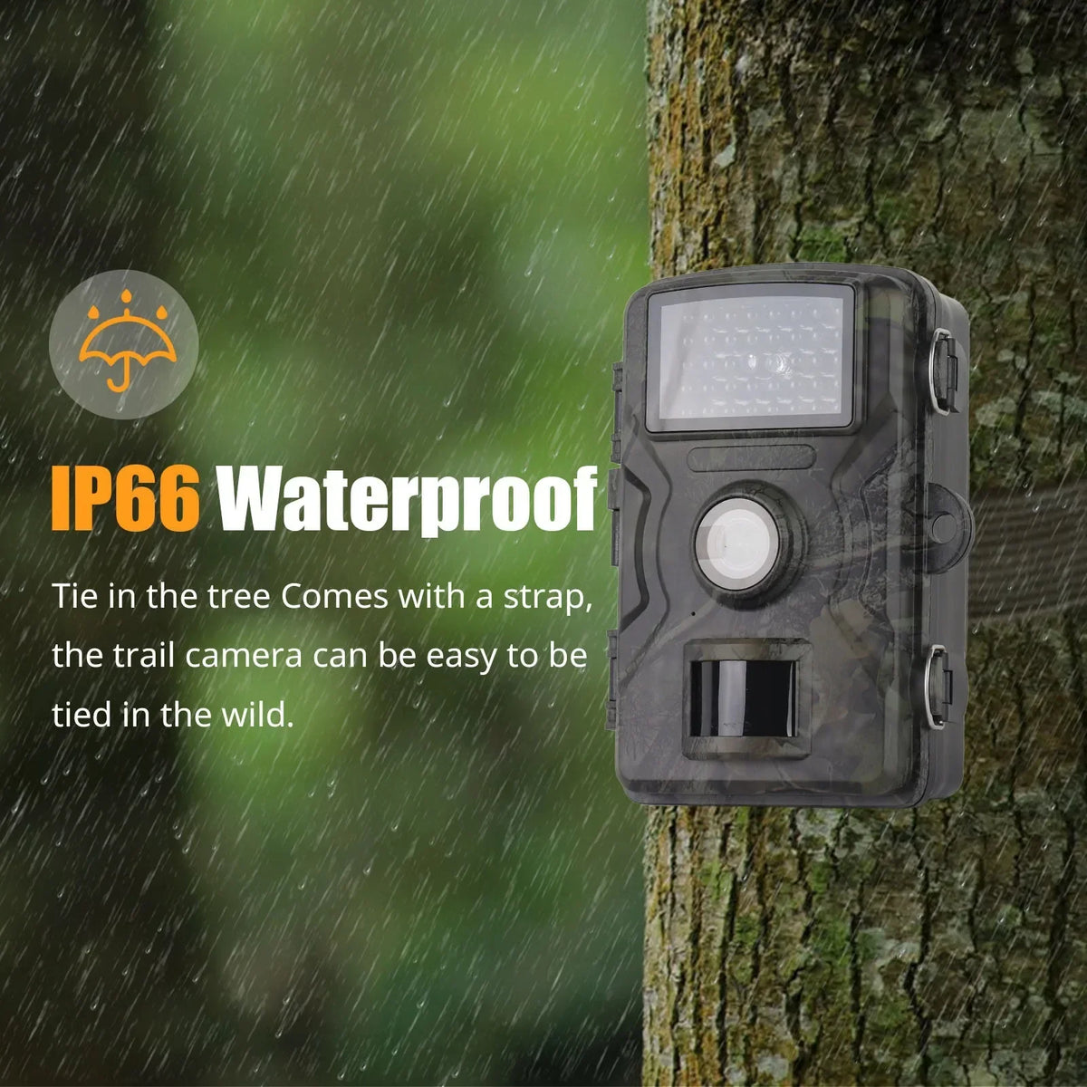 Trail Camera 1080P Night Vision Weather-Resistant