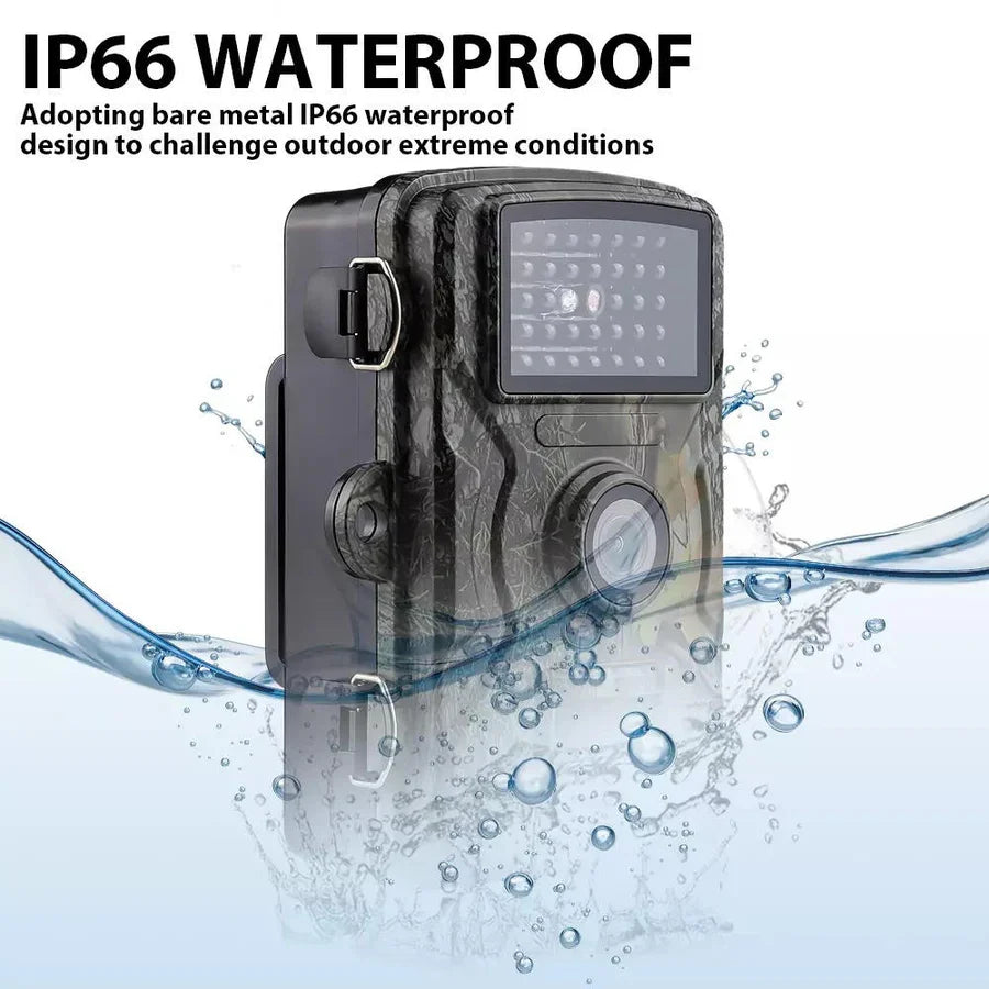 Trail Camera Motion-Activated 1080P Video No-Glow Night Vision
