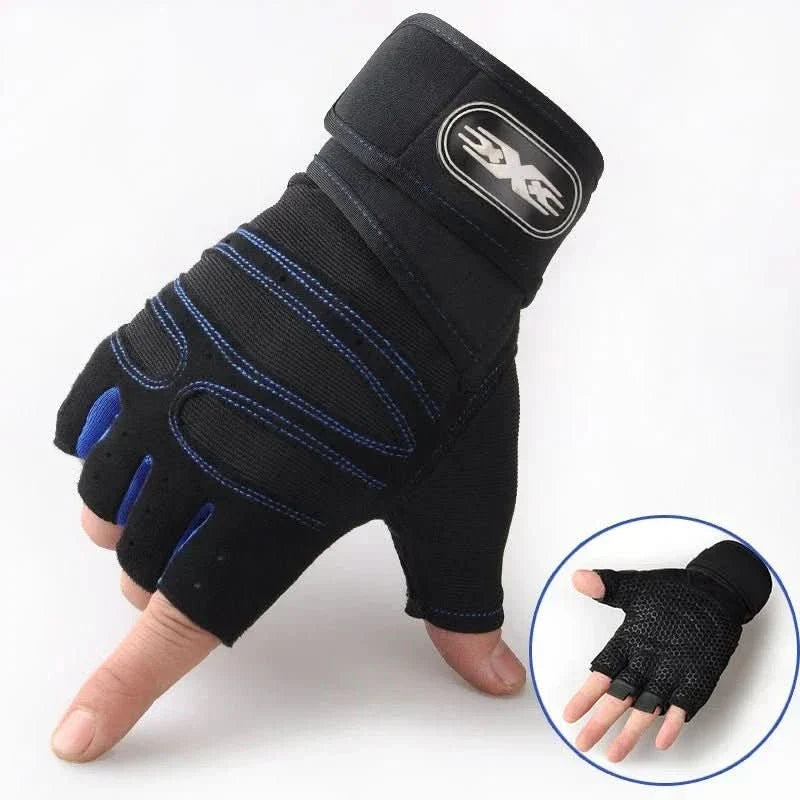 Training Gloves Shock-Absorbing Palm Padding Wrist Support & Non-Slip Grip