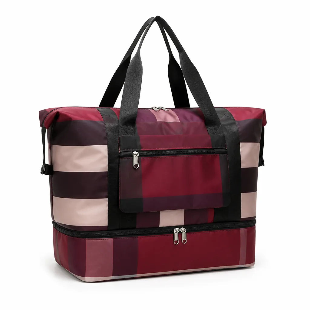 Travel Bag Foldable Waterproof Expandable Bottom & Multiple Pockets