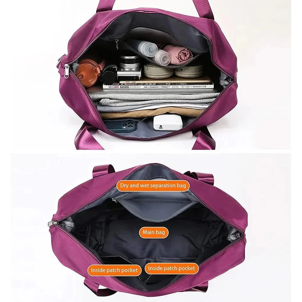 Travel Bag Waterproof Large Capacity Adjustable Shoulder Strap