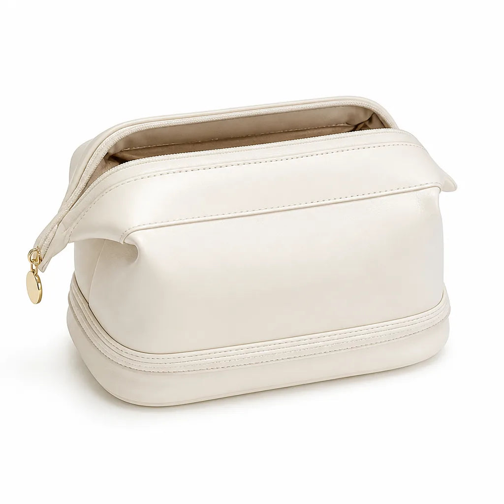 Travel Cosmetic Bag Large Capacity Waterproof PU Leather