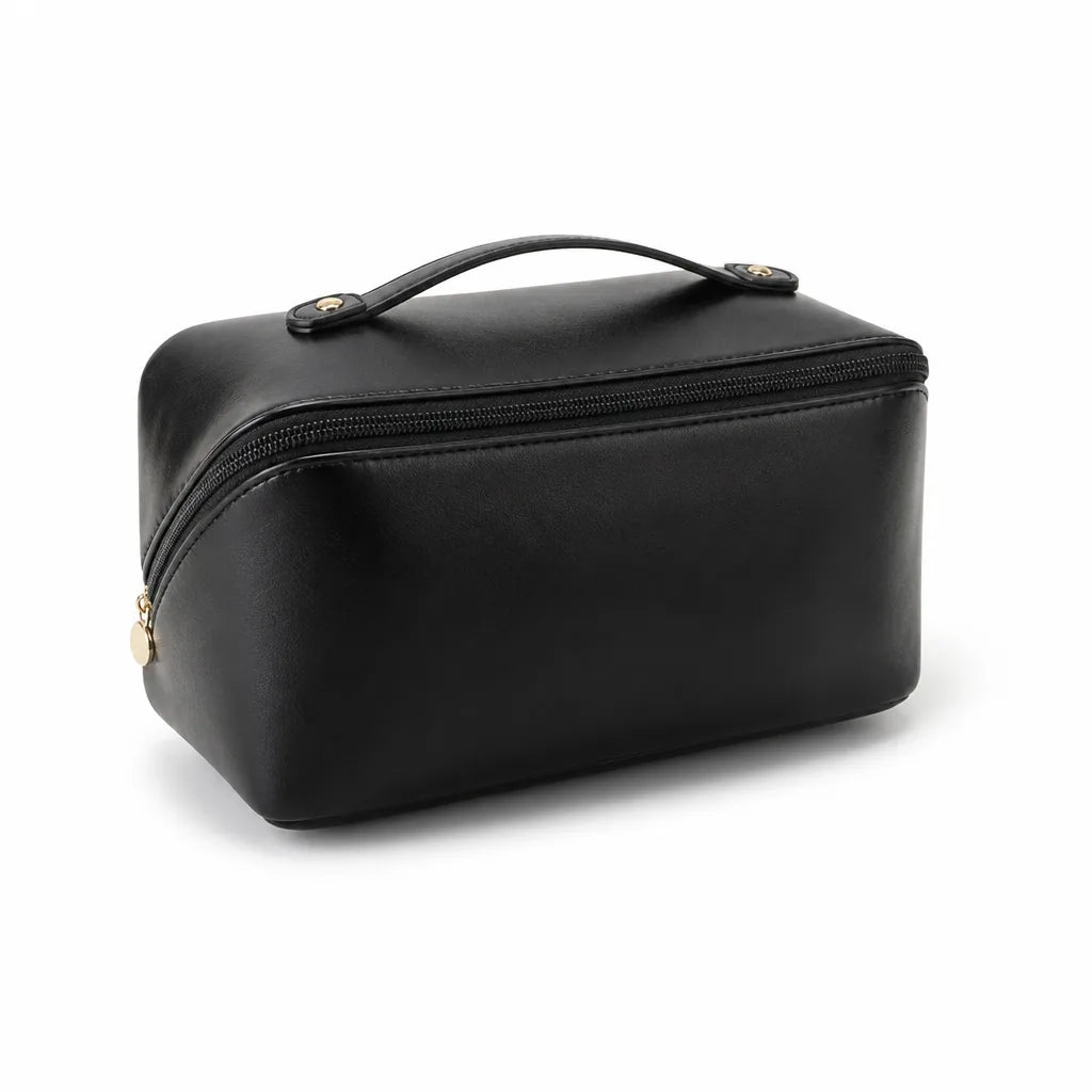 Travel Cosmetic Bag Large Capacity Waterproof PU Leather