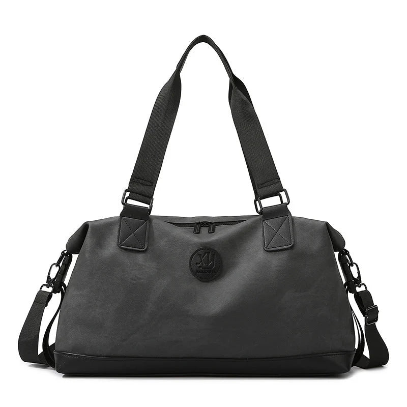 Travel Duffel Bag Durable Canvas Adjustable Shoulder Strap Multiple Pockets