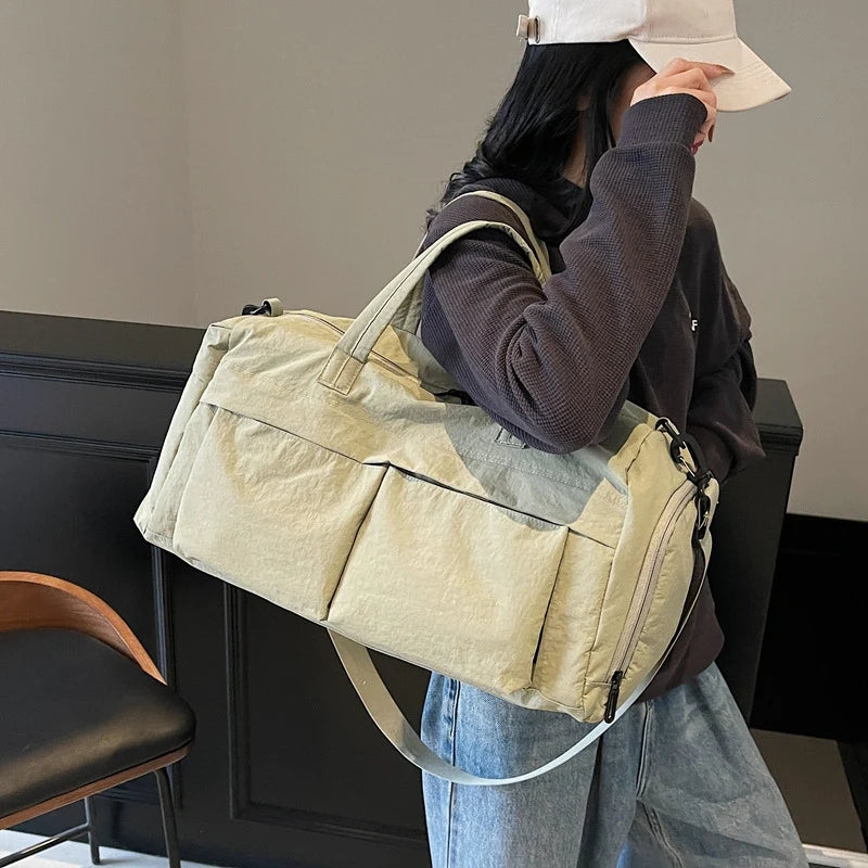 Travel Duffel Bag Spacious Lightweight Multiple Pockets
