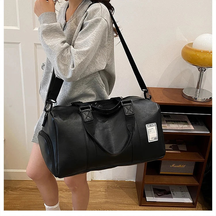 Travel Duffel Bag Weather-Resistant Multiple Compartments Adjustable Shoulder Strap