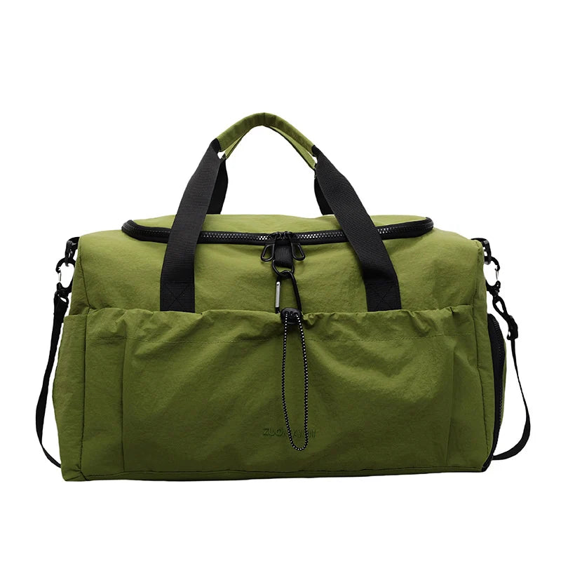 Travel Duffle Bag Water-Resistant Multi-Compartment Adjustable Strap