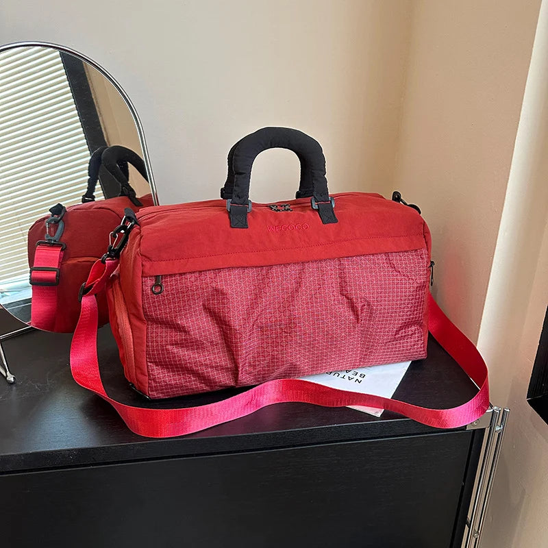 Travel Duffle Bag Water-Resistant Multiple Compartments & Adjustable Strap