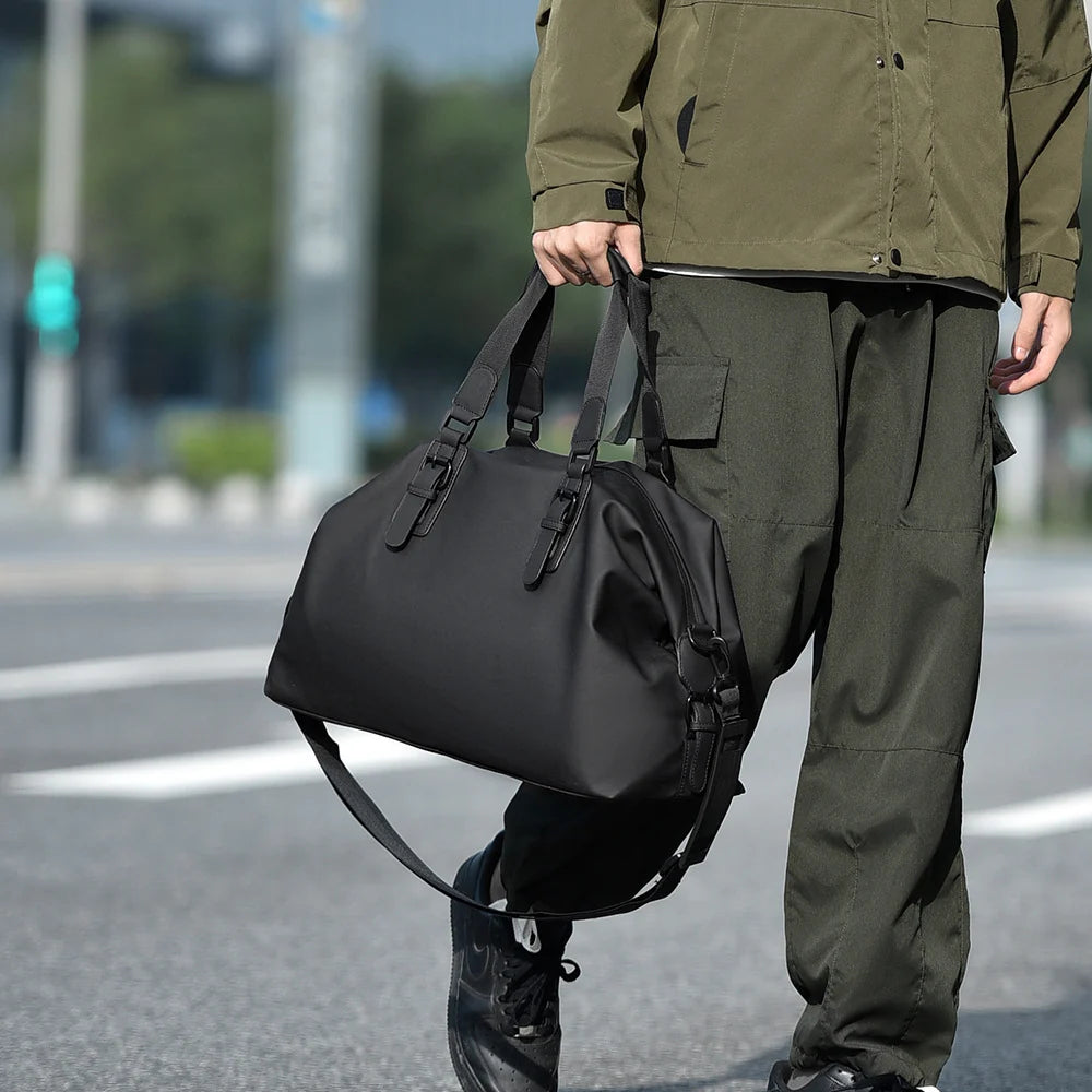 Travel Duffle Bag Waterproof Multiple Compartments & Detachable Strap