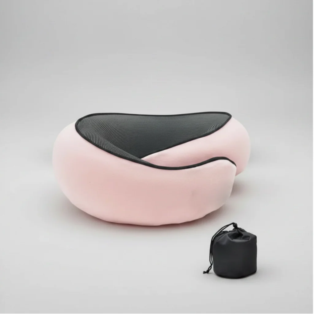 Travel Neck Pillow Front-Adjustable Firm Filling & Washable Cover