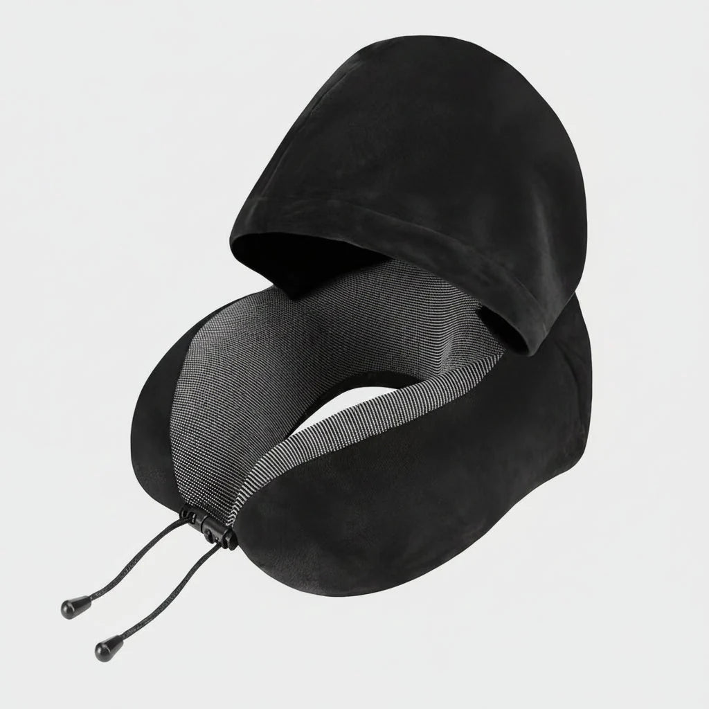 Travel Neck Pillow Front-Adjustable Firm Filling & Washable Cover