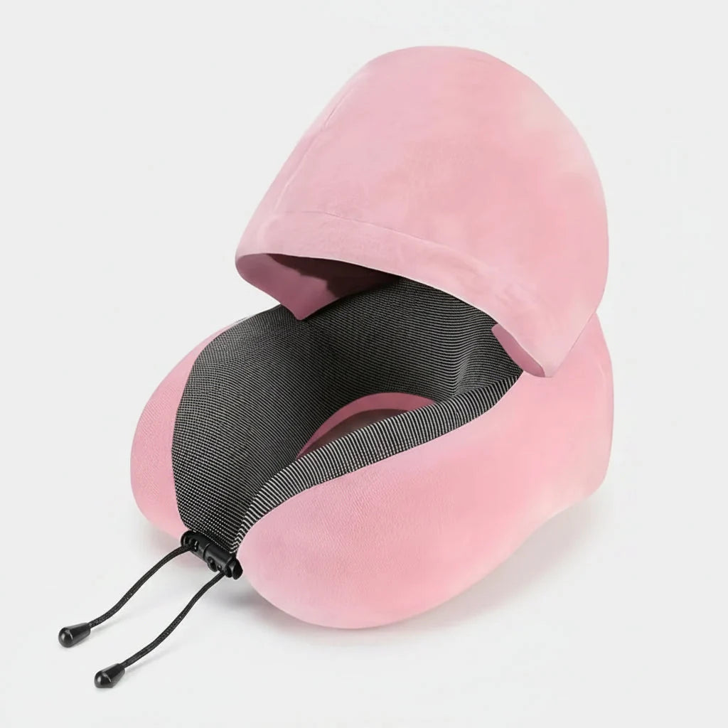 Travel Neck Pillow Front-Adjustable Firm Filling & Washable Cover