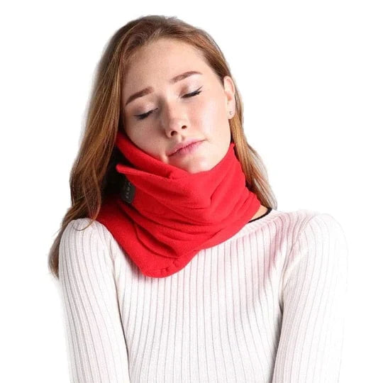 Travel Neck Pillow Microbead Support Foldable Phone Holder