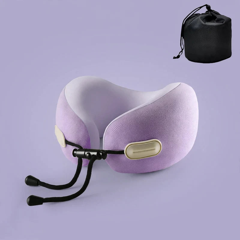 Travel Neck Pillow U-Shaped Memory Foam Lightweight with Storage Bag