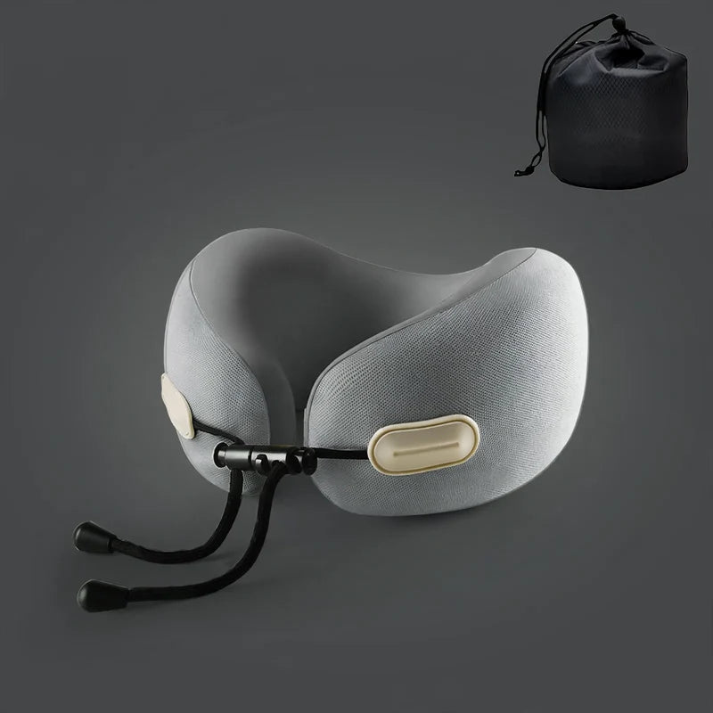 Travel Neck Pillow U-Shaped Memory Foam Lightweight with Storage Bag