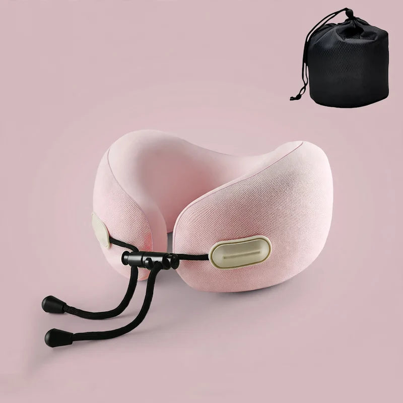 Travel Neck Pillow U-Shaped Memory Foam Lightweight with Storage Bag