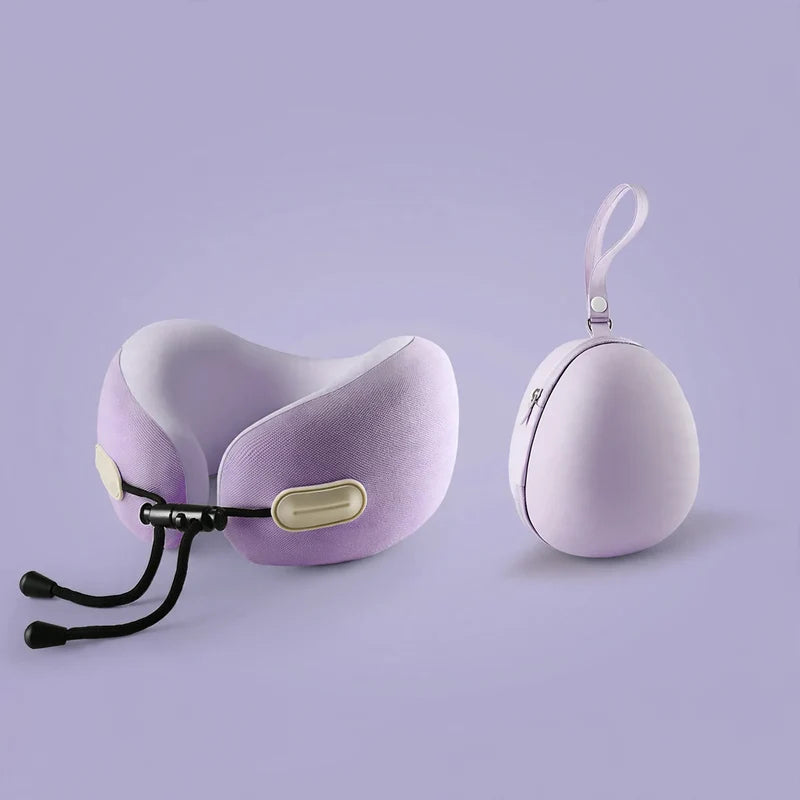 Travel Neck Pillow U-Shaped Memory Foam Lightweight with Storage Bag