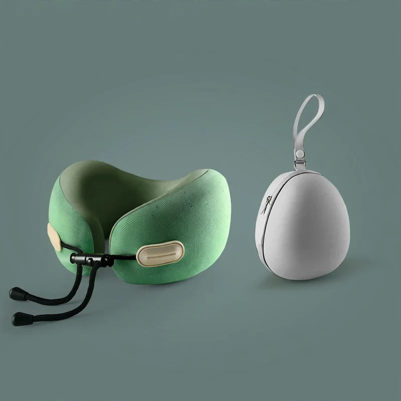Travel Neck Pillow U-Shaped Memory Foam Lightweight with Storage Bag
