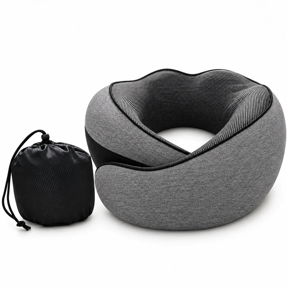 Travel Pillow Ergonomic Memory Foam Neck Support Compact Lightweight Design