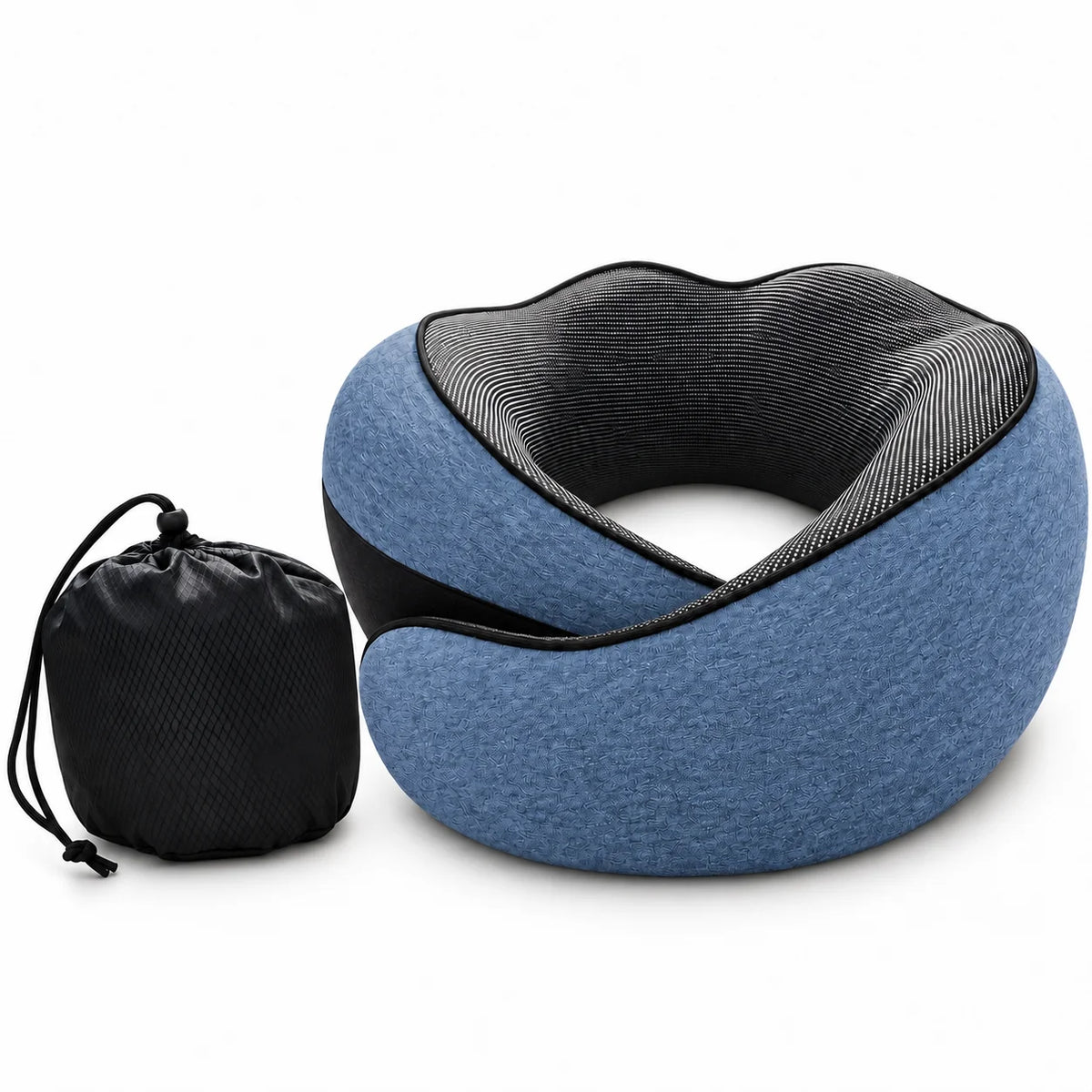 Travel Pillow Ergonomic Memory Foam Neck Support Compact Lightweight Design