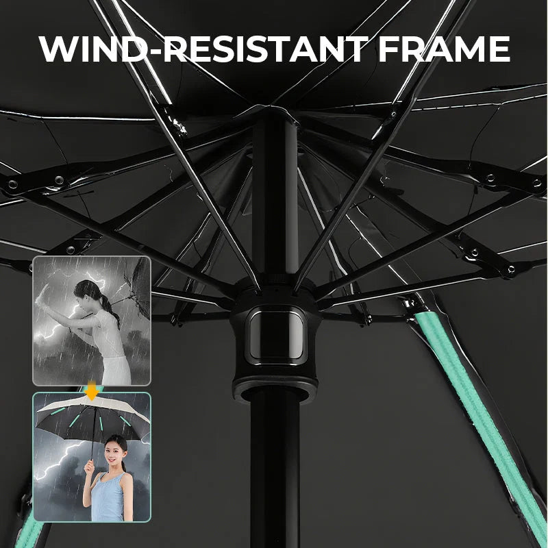 Travel Umbrella Compact Capsule UPF 50+ Wind-Resistant Canopy