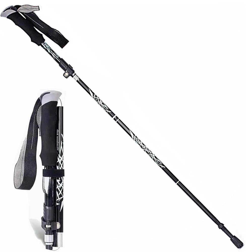 Trekking Stick Quick-Fold Alloy Steel Textured Grip