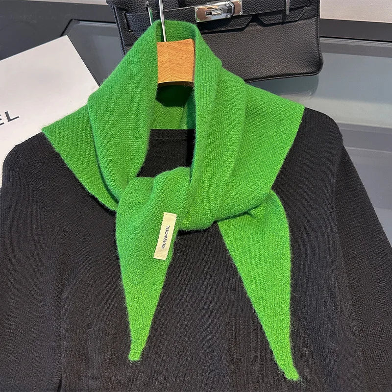 Triangle Scarf 100% Wool Soft Knit