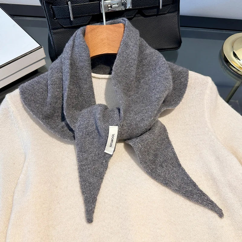 Triangle Scarf 100% Wool Soft Knit
